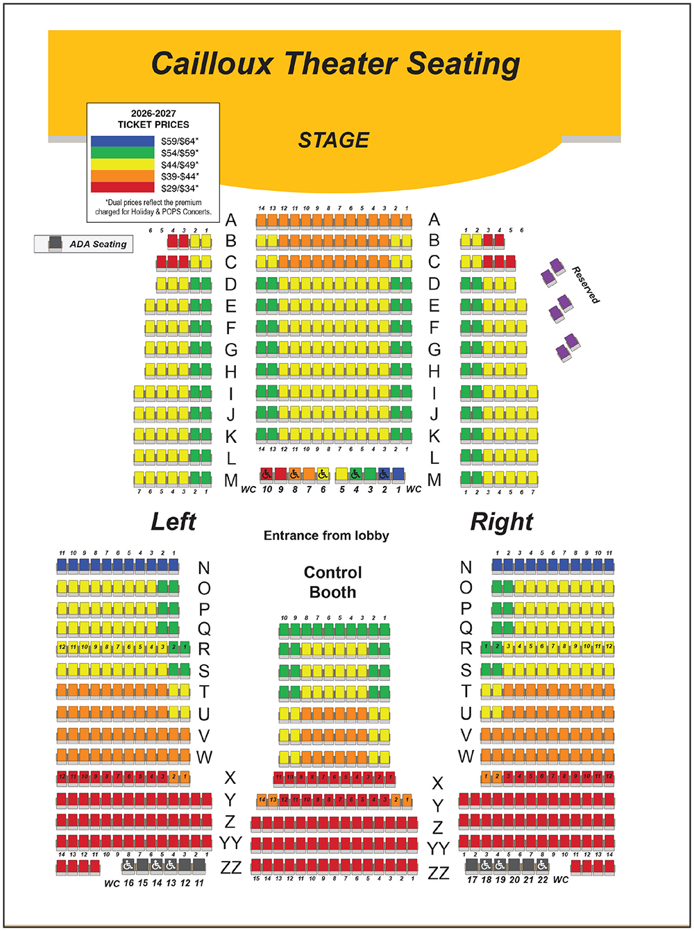 2026-2027 Seating Chart